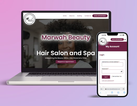 Marwah Beauty Salon Website